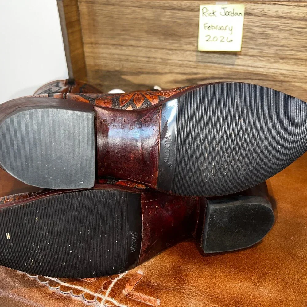 Lucchese Handmade Classic 'Kents' in Mahogany/Pecan Color and men's size 11.5D - Picture 6 of 8